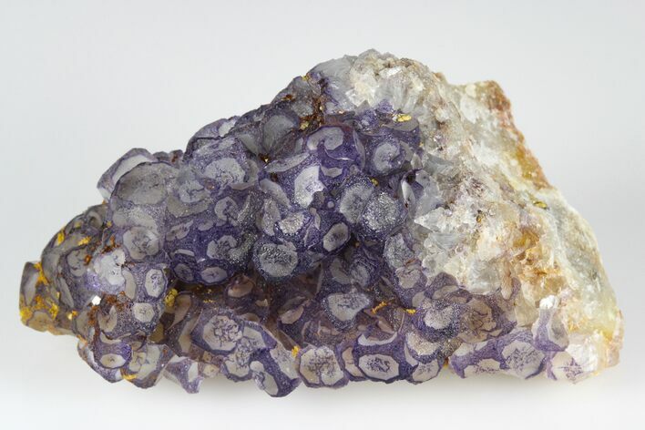 Purple Edge Fluorite Crystal Cluster - China #182809